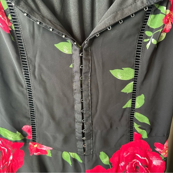 Disney Princess/Garcia Off-The-Shoulder Maxi Floral Dress Corset Floral SZ Small - Picture 8 of 8